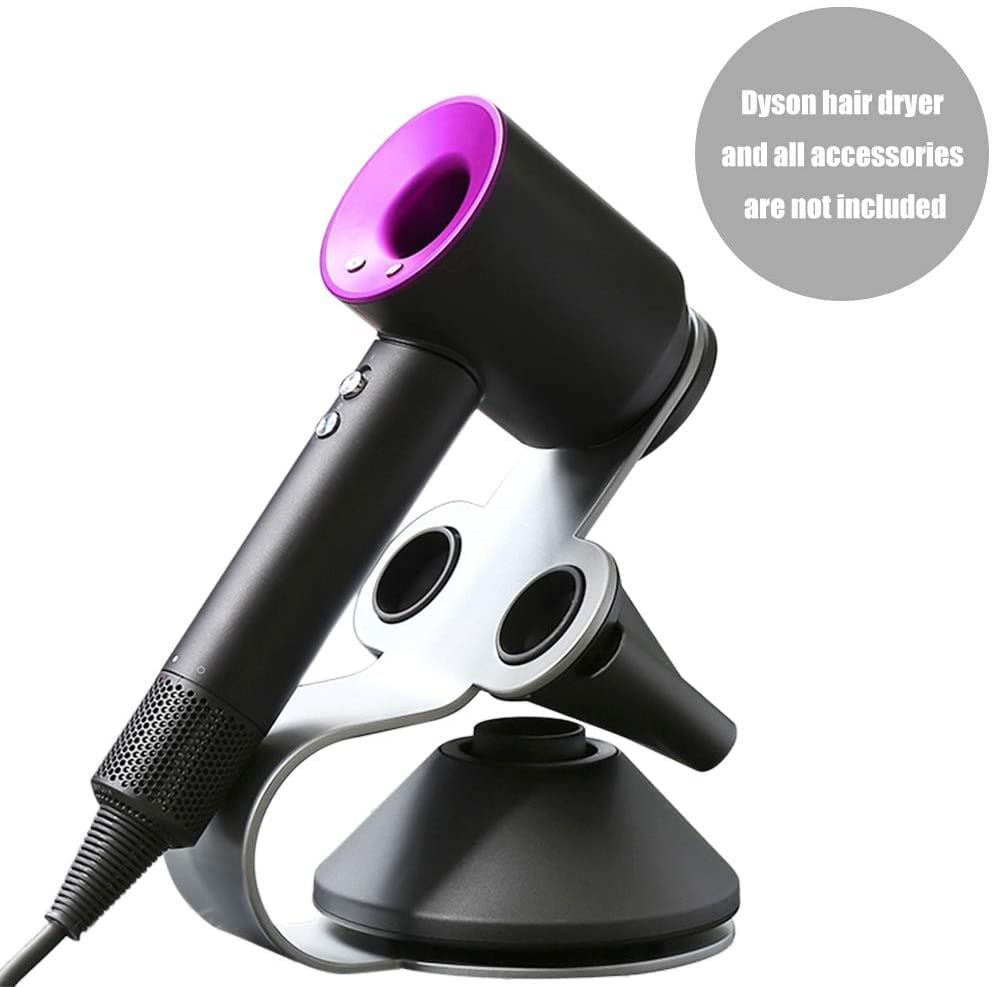 YUET Magnetic Hair Dryer Holder, Shelf Bracket, Stand, Hanger, Straightener Organizer, Blow Dryer Storage Rack with Holes, Supersonic Bathroom Aluminu