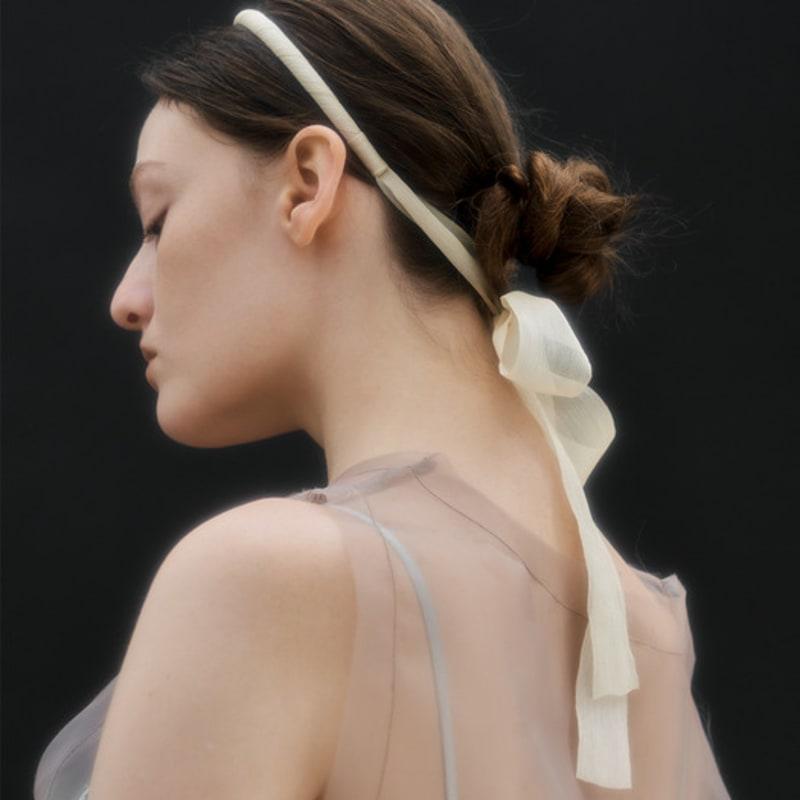 

RAWFINED Прозрачная повязка на голову с завязками White