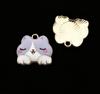 Alloy Drip Oil Cat Pendant, 18x16mm - Cute DIY Korean Style Jewelry Accessory