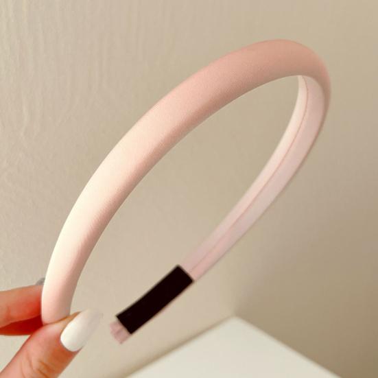 Women Headband Candy Color Sponge Filling Elastic Fit Hair Hoop Daily Commuting School Hair Accessory