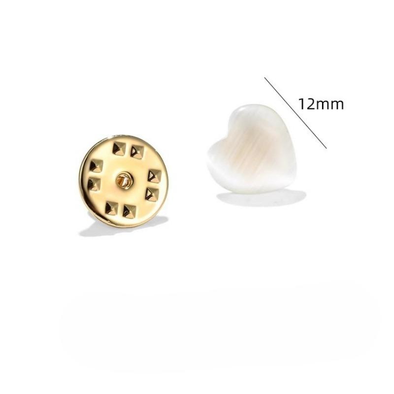Cat's Eye Stone Shirt, Anti-glare Brooch, Women's Hidden Button Collar, High-end and Exquisite Brooch