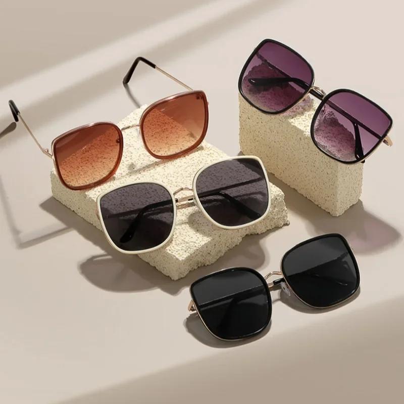 New Women Designer Sunglasses Luxury Large Frame Sun Glasses Female Classic Vintage Glasses UV400 Outdoor Eyewear