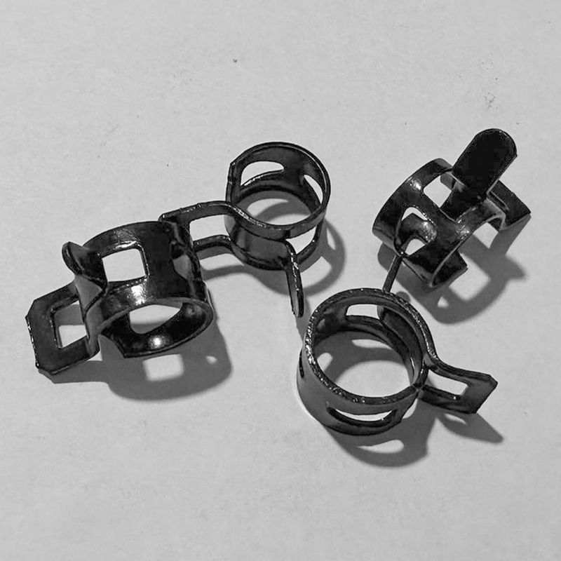 20Pcs/Lot Tube Clamp Spring Clips Elastic Buckle for Fuel Oil Line Water Hose Pipe Fastener 65MN Manganese Steel 5mm-27mm
