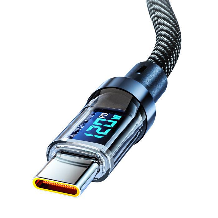 120W Super Fast Charging USB-C Cable with LED Power Display