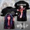W.A.S.P Rock 3D Printing T-shirts Men Women Hip Hop Trend Short Sleeve T Shirt Y2k Tops Oversized Streetwear Men's Clothing