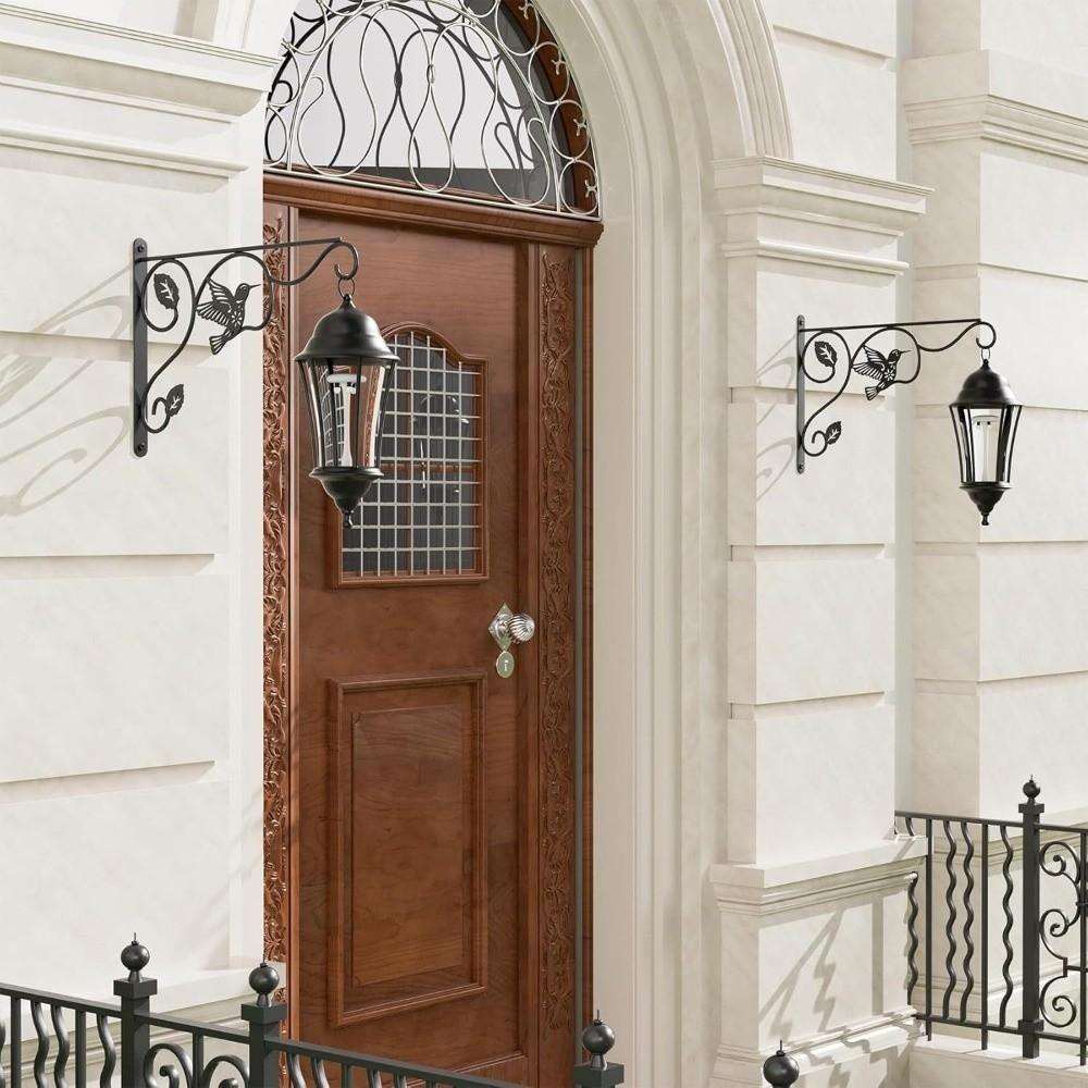 12 Inch Metal Wall Plant Hooks Sturdy Feeding Bird Rack Flower Pot Bracket Home Decor