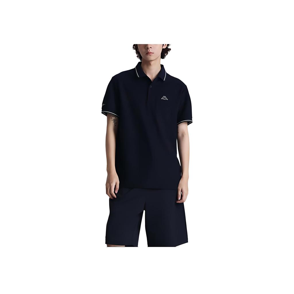 Kappa Logo Embroidered Short Sleeve T-Shirt Polo Men Tops Black K0E32PD01-990