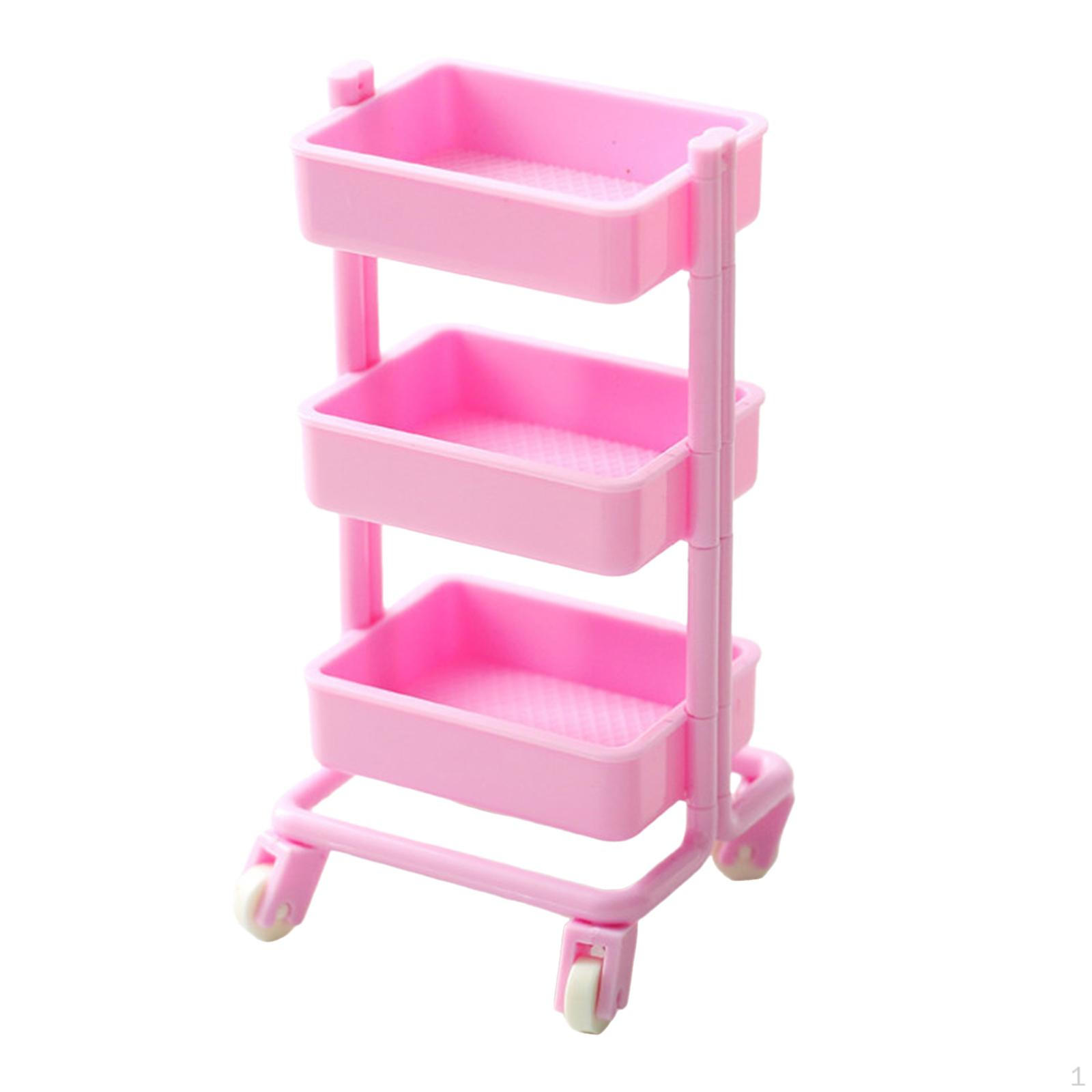 

1/12 Dollhouse Trolley Decorative Miniature Model Furniture for Landscape розовый