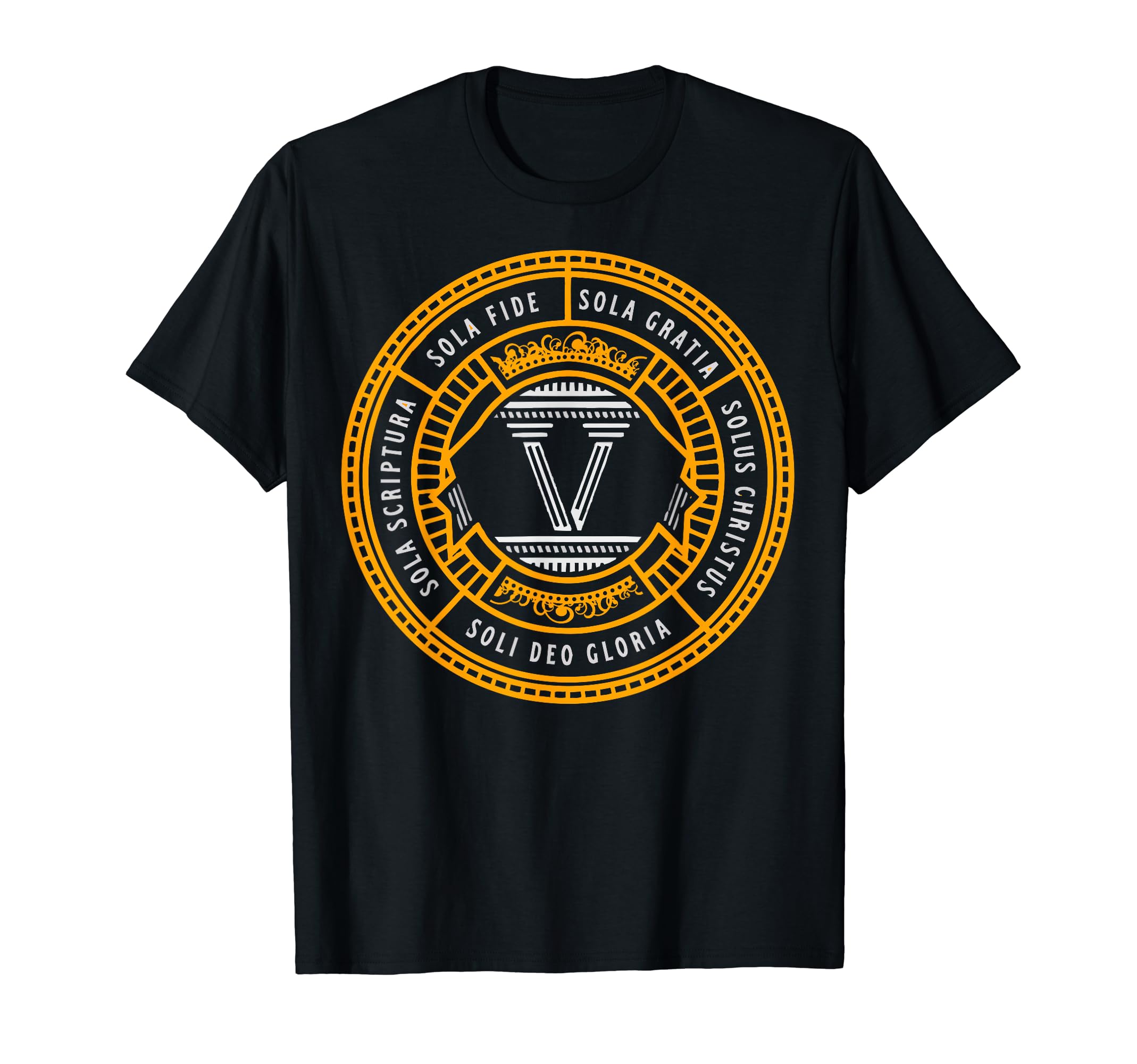 Sola Scriptura Protestant Christian Reformation 5 Solas T-Shirt 100% Cotton O-Neck Short Sleeve Casual Mens T-shirt Streetwea... S