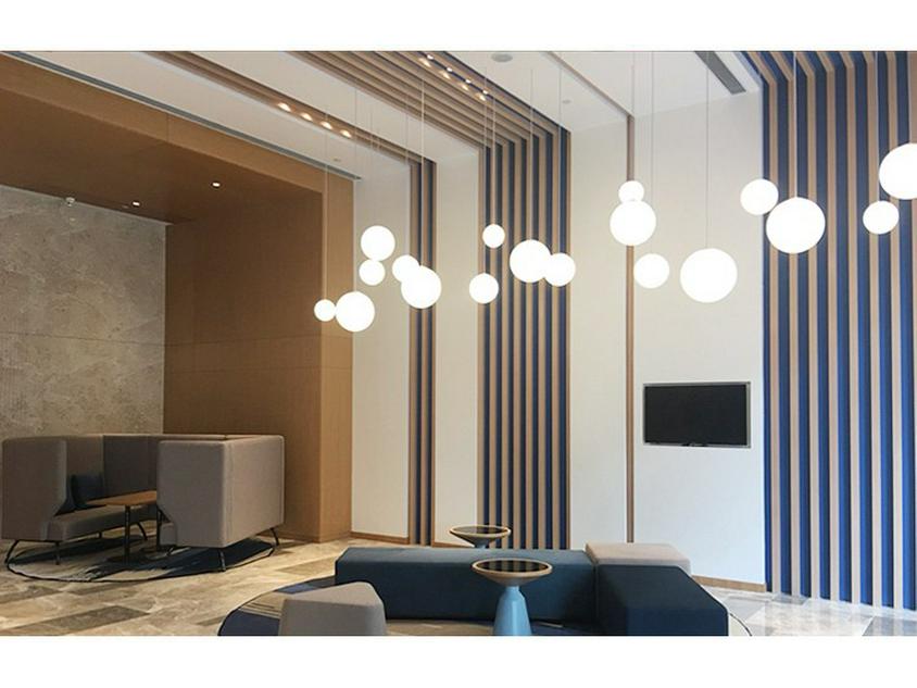 Acrylic Milk White Round Pendant Light - Modern Minimalist Frosted Ball Lighting for Store or Wedding Décor, 220V.
