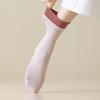 Girls Autumn and Winter Sweet Collision Color Boneless Anti Padding Solid Color Tube Cotton Socks