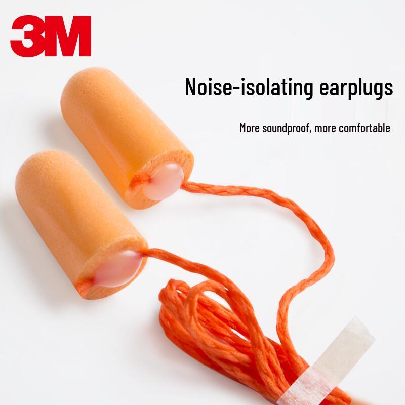 3M 1110 Corded Noise Reducing Earplugs 10 Pairs Pack