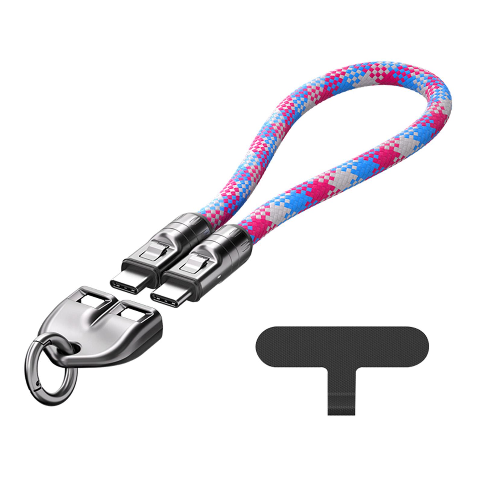 

30cm Type C to Type C Cable with PD240W Fast Charging and Data Transfer, USB C Cable, Zinc Alloy Lock Buckle, Nylon Type 1