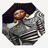 1pc African American, Pattern Automatic Open/Close Umbrella Compact Folding Umbrella with 8-Rib Shaft for Women/Men, Portable Travel Umbrella,1223S