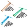 Modern Minimalist Stainless Steel Piping Gun With 20 Floral Nozzles For Baking Creations