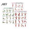 Beginner Workout Wall Art 3Pcs Women's Poster Set, Strength Training Guide for Arms Legs Chair Exercise Hips, Chart Home Gym, Fitness Women