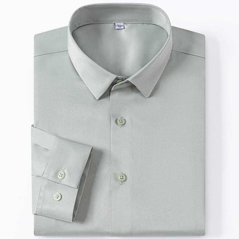 Men's High-End Stretch Non-Ironing Seamless Shirt Long Sleeve Spring and Autumn Youth Business Casual Shirt