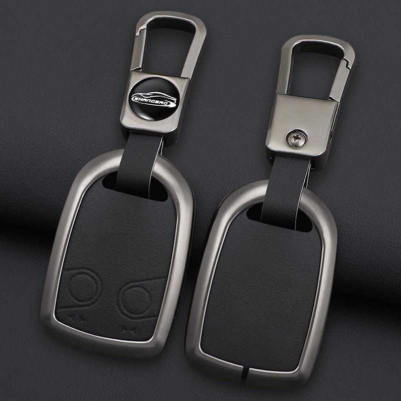 Interior Mouldings Zinc Alloy Car Fob Key Cover Rubber Case Protector Skin Shell Holder Set for DAF XF 105 XG IF Remote Keychain