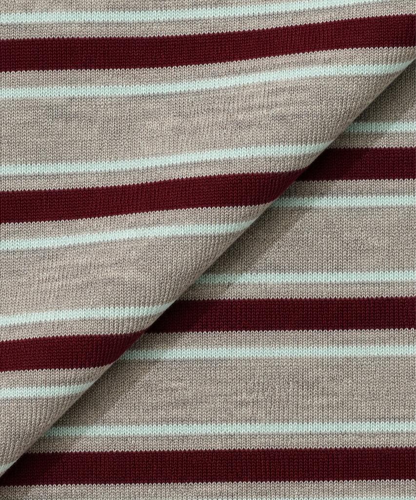 MOAA Harbor Stripe Collar Tee (Melange Gray)