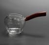 Wooden Handle Hammered Glass Tea Server Set - Borosilicate Gongfu Tea Set with Side Handle. Multiple Options Available.
