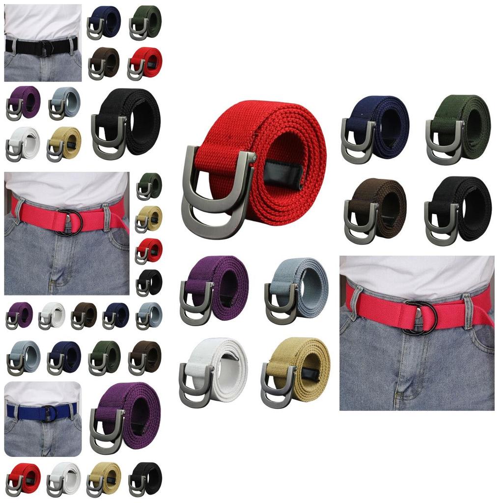 Stylish Candy Colored Canvas Belt For Men And Women Durable And Fashionable
