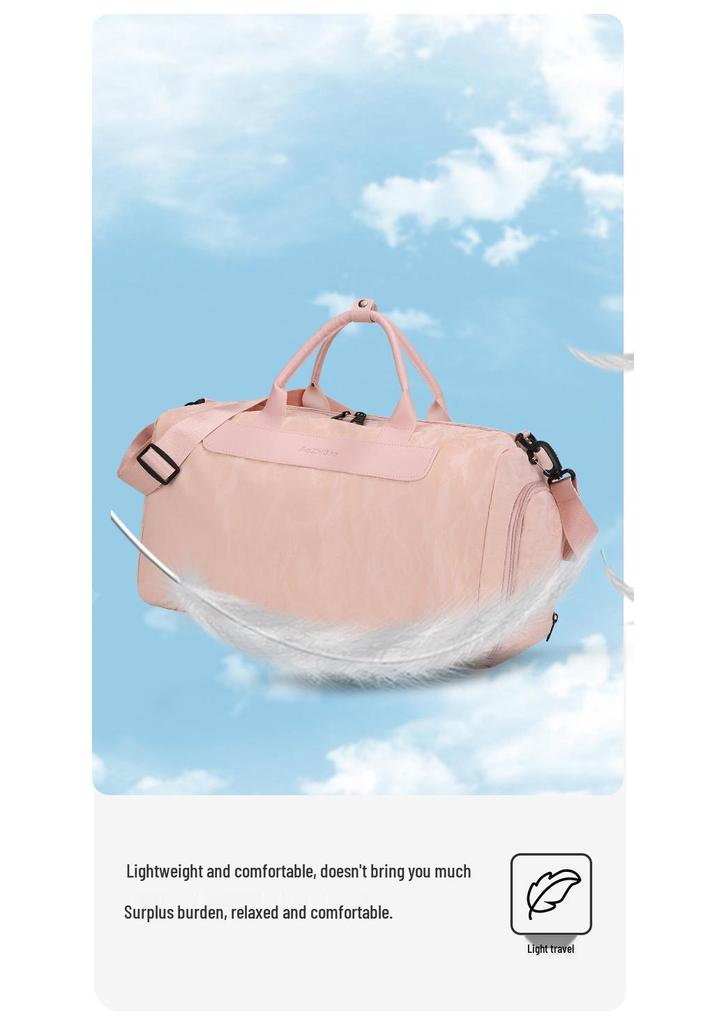 Lightweight PU Water-Repellent Fitness Bag with Wet/Dry Separation for Short Trips
