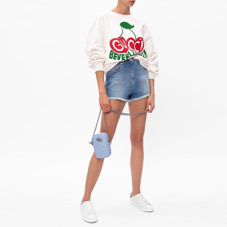 Gucci Denim Shorts Women's Blue 502779-XDBAC-4447
