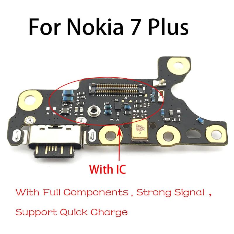 Type-C Charging Port Charger USB Jack Board For Nokia 7 plus 7+ TA-1049 1055 1062 Charging Port Board Module Replacement Pa