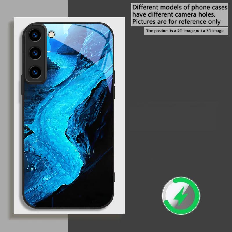 Sea storm small sailboat Suitable For Samsung Galaxy S26 Ultra S20 FE S21 S22+ S23 Plus S24 S25 Edge magnetism Glass Phone Casee