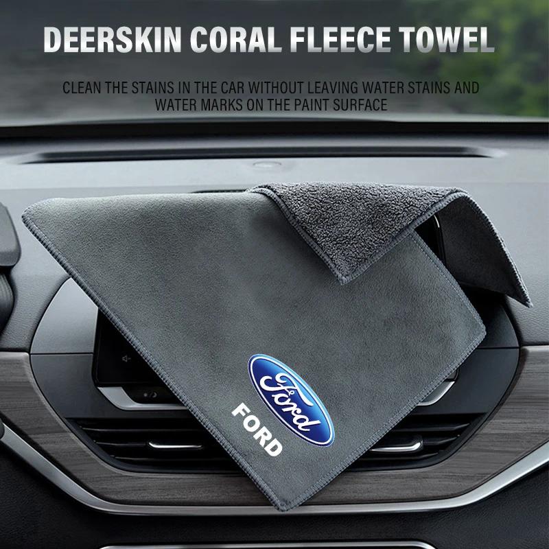 Wash Microfiber Towel Auto Cleaning Drying Cloth Care Cloth For Ford Focus ST Ranger Mondeo Kugo Ecosport Fiesta Kuga Fusion GT9