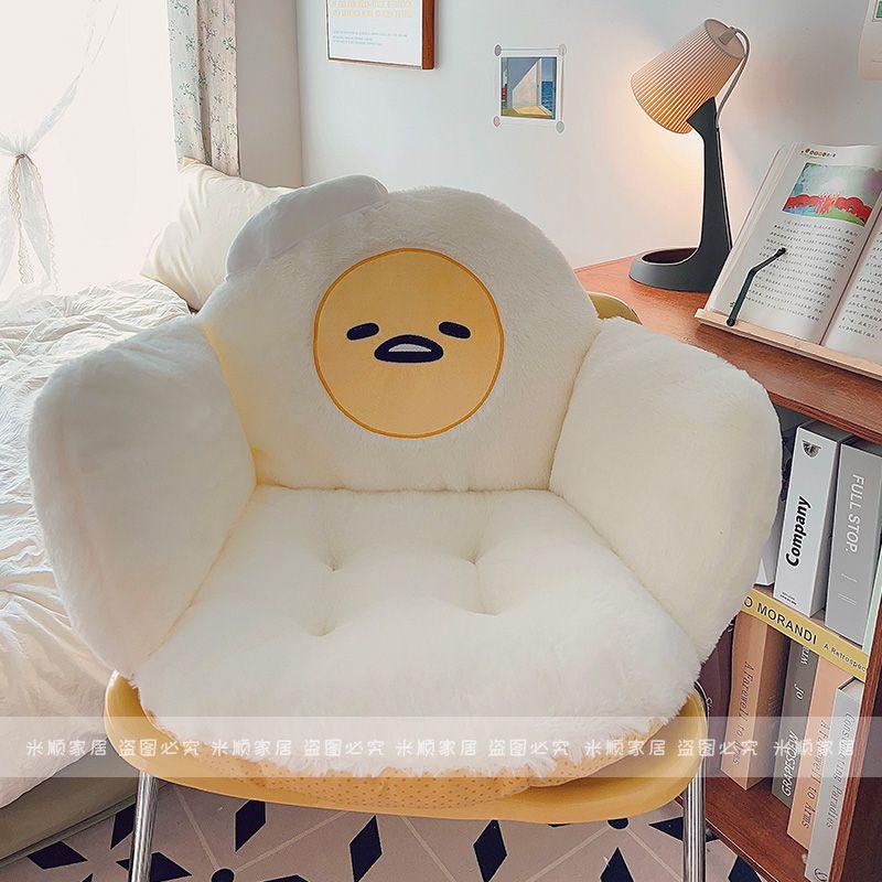 Bequemes Gudetama Sitzkissen Verdickt Gefüllt Anime Sitzkissen Stuhl Warme Gesäß-Erkerfenster-Kissen Heimdekoration Geschenke