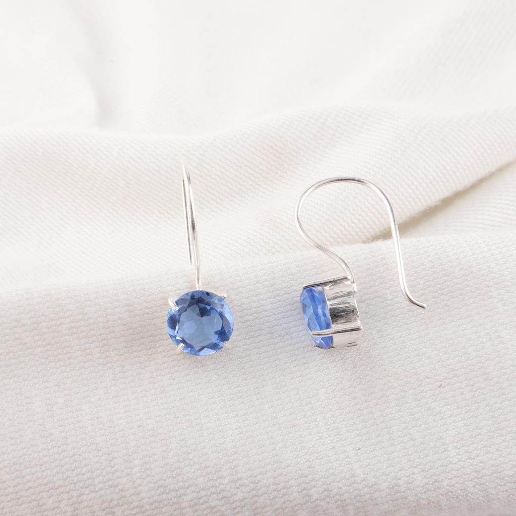 Tansanit Handgemachte Edelstein Ohrringe, 925 Sterling Silber Ohrringe Antik Schmuck, Ohrringe als Verlobungsgeschenk