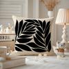 Classic Modern Flowers Cushion Cover Anti-dustmite Pillowcase Invisible Zipper Silky Short Plush Sofa Cushion Cover