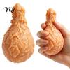Stretchable Food Themed Toys Fried Chicken Leg Squeeze Toy, Stress Relief Drumstick Sensory Fake Realistic Toy Desk Fidget for Basket Stuffers, Party