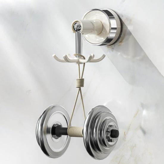 Yousheng Suction Cup Wall Hook 360 Degree Swivel Storage Hook No Drilling 6-Claw Ceiling Hook for Kitchen Utensils Bathroom And Entryway
