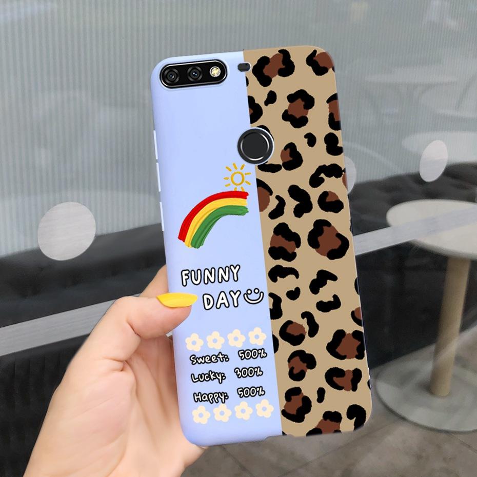 For Huawei Y7 Prime 2018 Lovely Printing Macaroon Silicone Soft Phone Case Back Cover For Huawei Y7 (2018) Y7Prime LDN-LX3 LX2