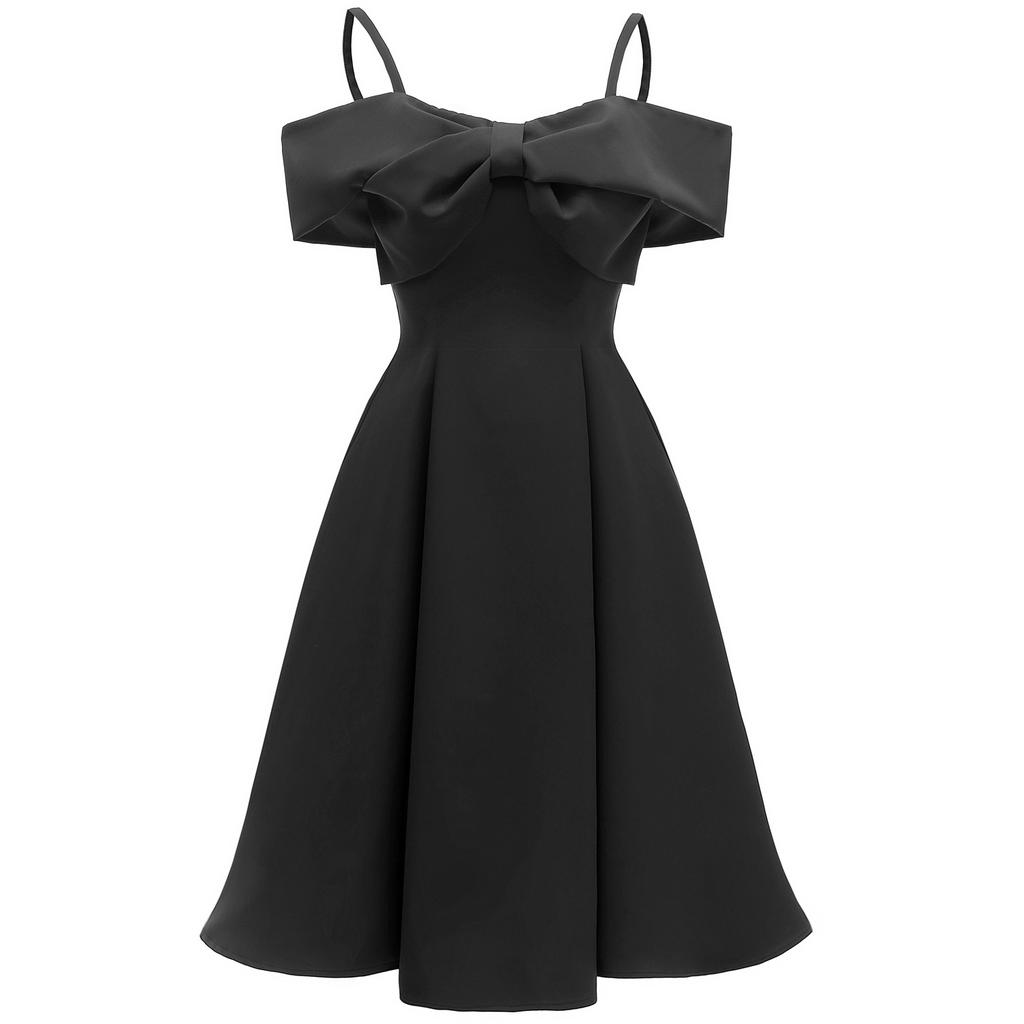 

Элегантное платье-комбинация с бантом из ленты, сексуальное платье