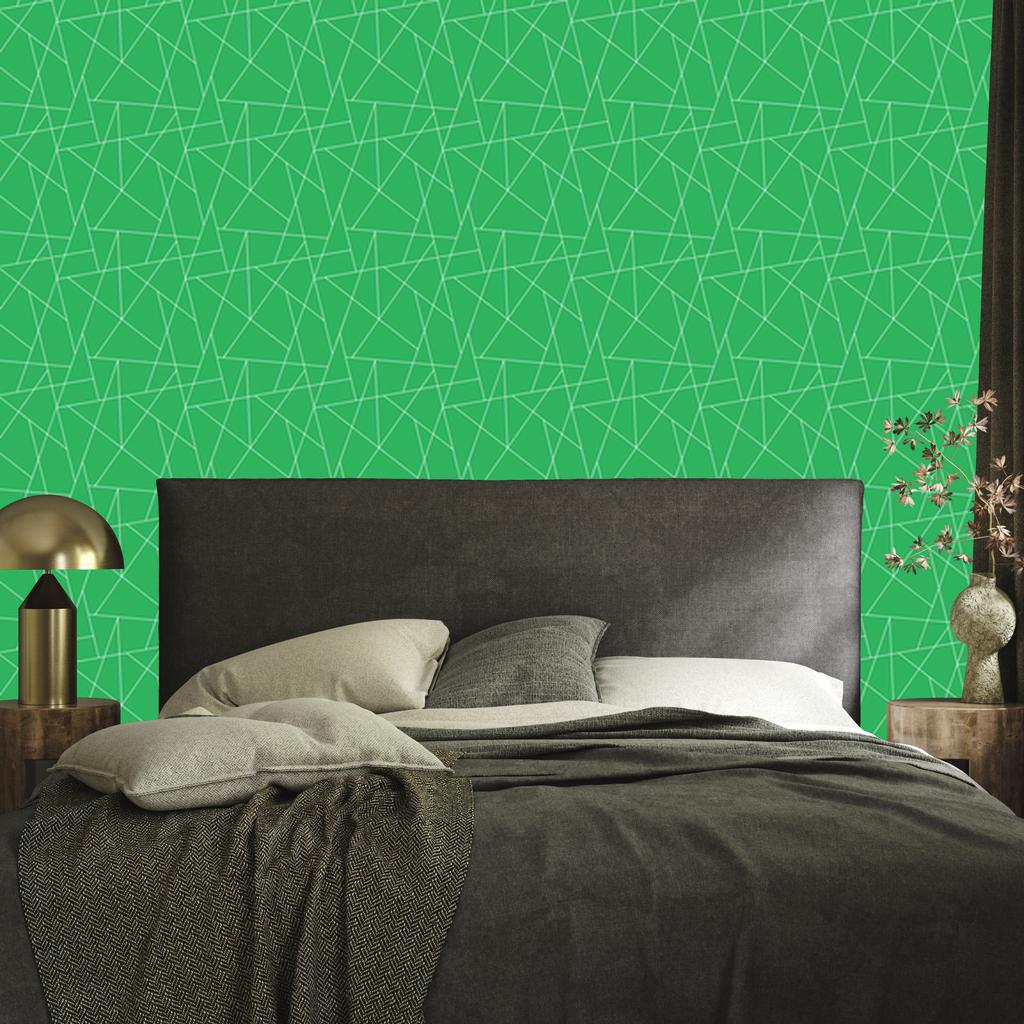 Wallpaper Geometric Pattern Green, Green Background 50x1000