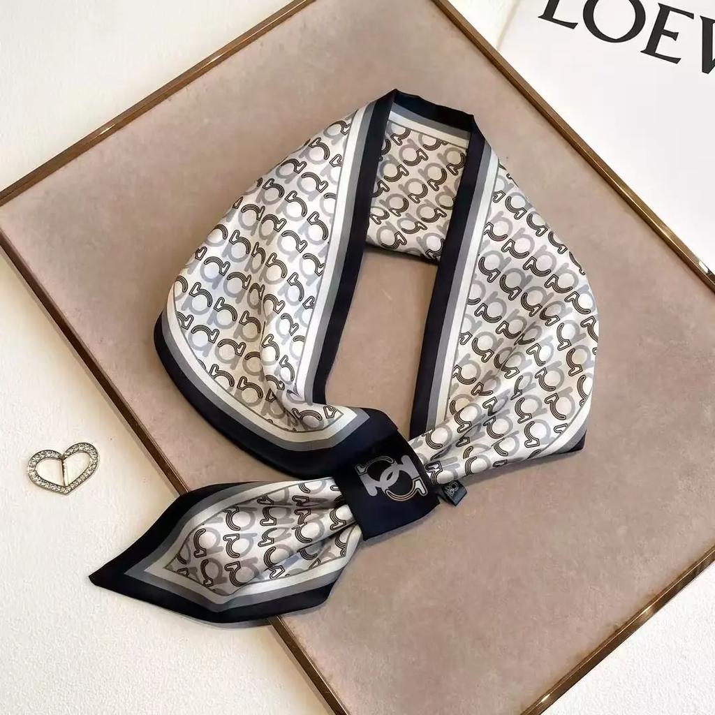 Luxury Brand Skinny Neckerchief Scarf For Women Satin Silk Ribbons Bandana Ladies Neck Tie Wrist Wrap Shawl Echarpe