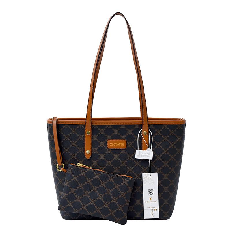 

New temperament versatile bag women s fashion shoulder messenger bag commuting to work large-capacity tote bag чорний