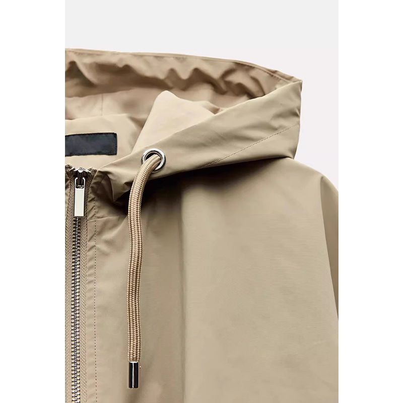 Spring New Women's Clothing French Lazy Style Hooded Long Sleeves Casual Loose Short Jacket Outwear 3046257