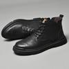Fashion High Quality Leather Motorcycle Boots Casual Luxury Designers Lace-up High Top Comfortable Fashion Man Outdoor Work Boots