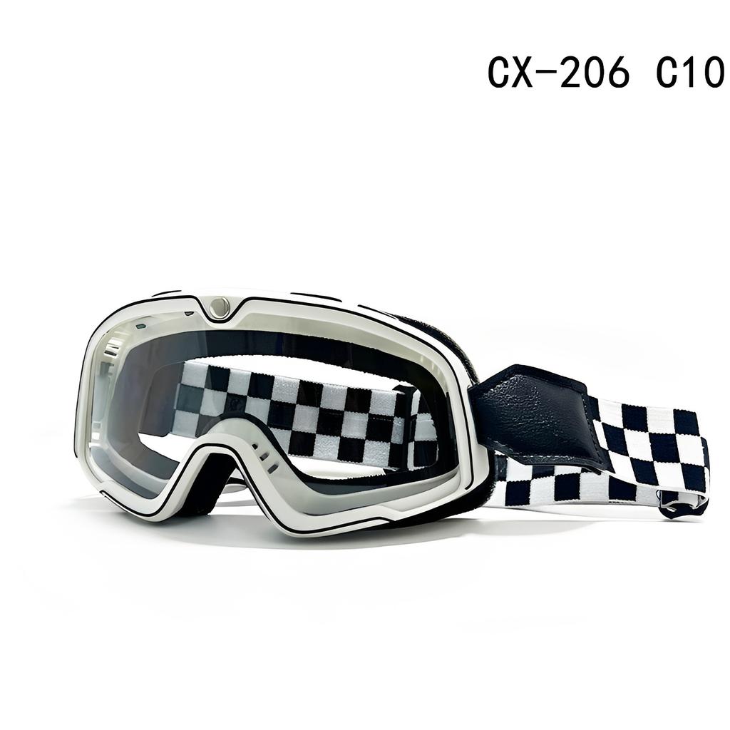 Vintage-Schutzbrille Harley-Motorradbrille Winddicht Sand Lokomotive Geländefahrt Halbschalenhelm 3/4 Helm Brille