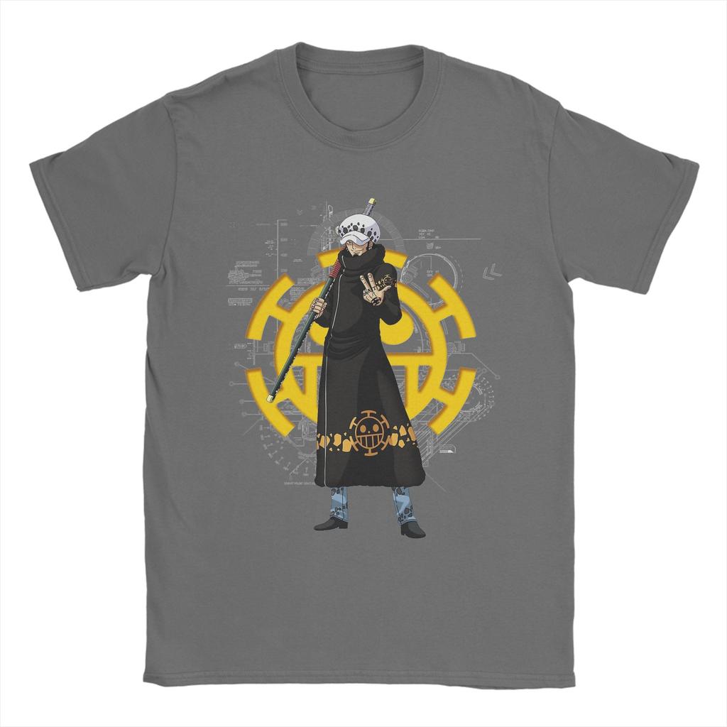 Trafalgar Law Ones Pieces T Shirts for Men 100 Cotton Funny TShirts O Neck Tee Shirt Short Sleeve Clothes Unique
