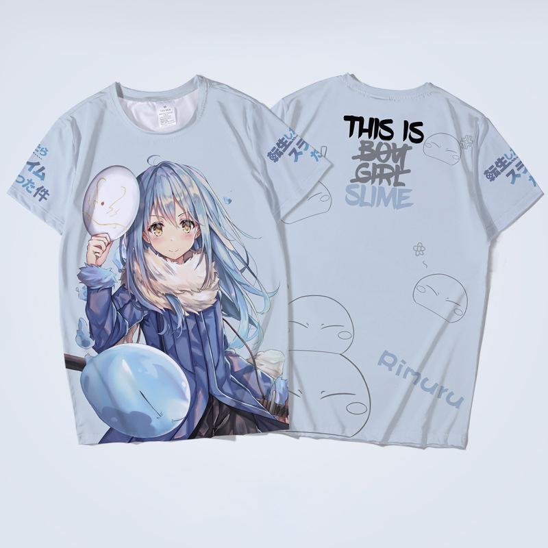 Anime trička Tenkrát jsem se reinkarnoval jako sliz 3D tištěný streetwear Muži Ženy Tričko nadměrné velikosti Harajuku Dětská trička Topy