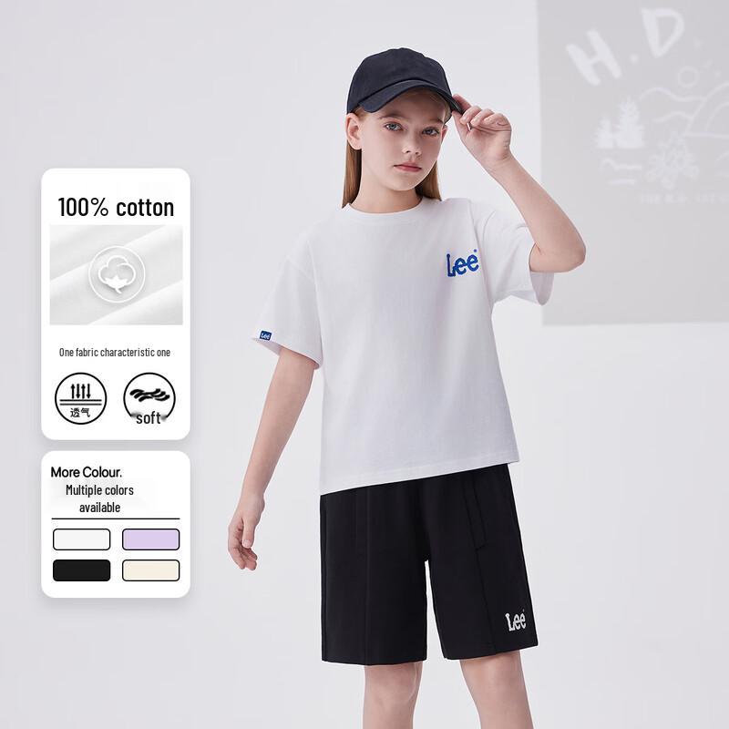 Lee Kids  Loose Fit Round Neck Short Sleeve T-Shirt with Small Logo Print 140
