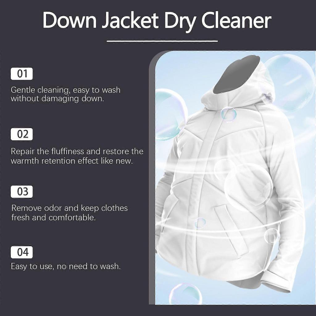 Down Jacket Dry Cleaner, Mild Formula Stain And Odor Removal Down Jacket Cleaning And Care Detergent