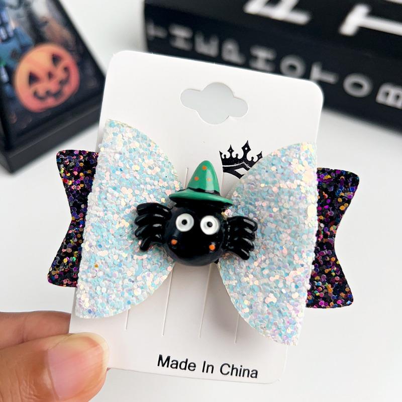 Halloween Funny Pumpkin Ghost Bat Side Clip Top Clip Festive Atmosphere Hair Accessory