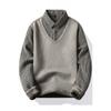 Men's Casual Color-blocking And Patchwork Style Two-piece Hoodie, Men's Loose V-neck Patchwork Lapel Shirt Hoodie