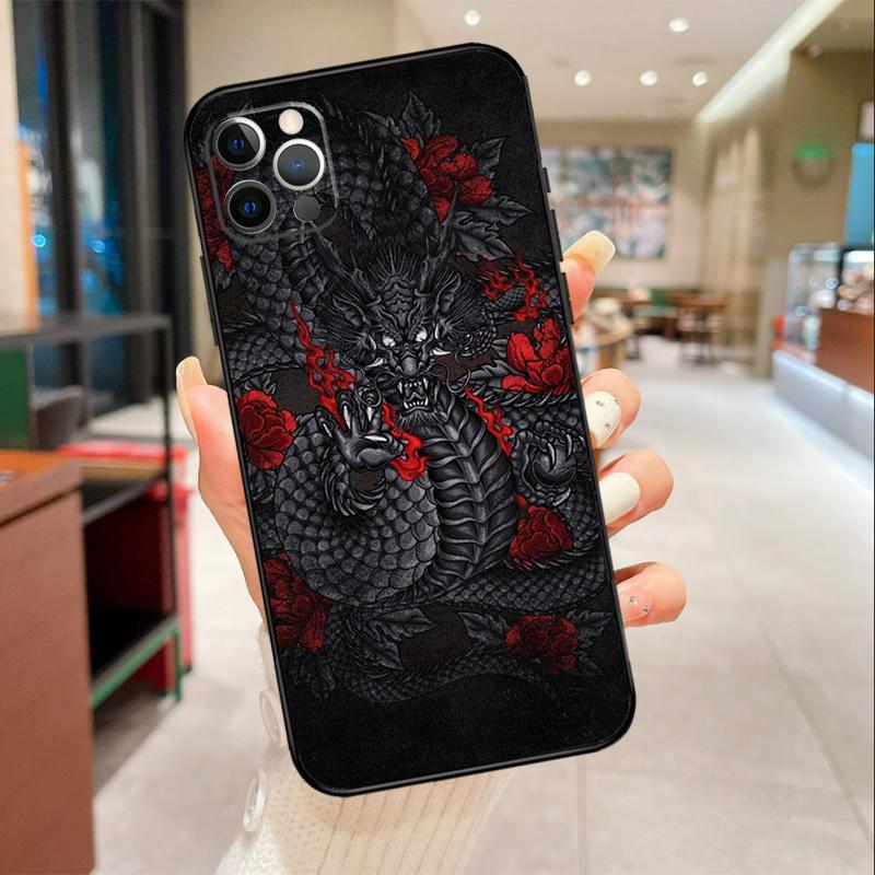 

Japanese Dragon Phone Case For iPhone 17 16 15 14 13 11 12 Pro Max mini 16 Plus 16e 17 Air Protective Cover iPhone 16e
